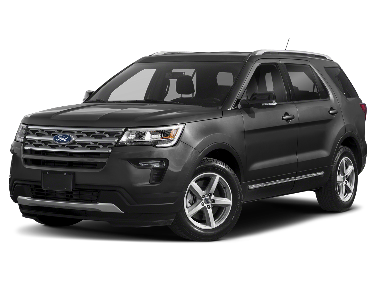2018 Ford Explorer Sport 4WD in Magnetic Metallic — front three-quarter view