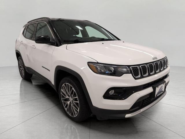 2023 Jeep Compass Limited 4x4 in Bright White Clearcoat — front three-quarter view