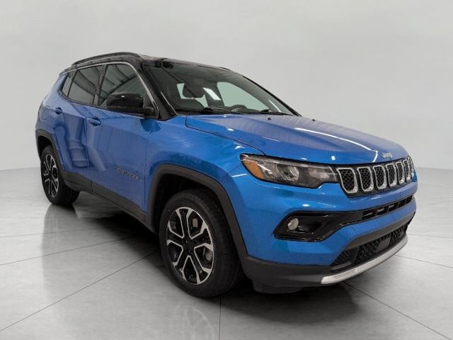 2023 Jeep Compass Limited 4x4 in Laser Blue Pearlcoat — front three-quarter view